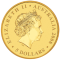 Australian Kangaroo 0.05 oz reverse