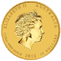 Australian Lunar 0.1 oz reverse